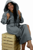 Szlafrok ARTG Robezz® Hooded Waffle Bathrobe AR028 Graphite